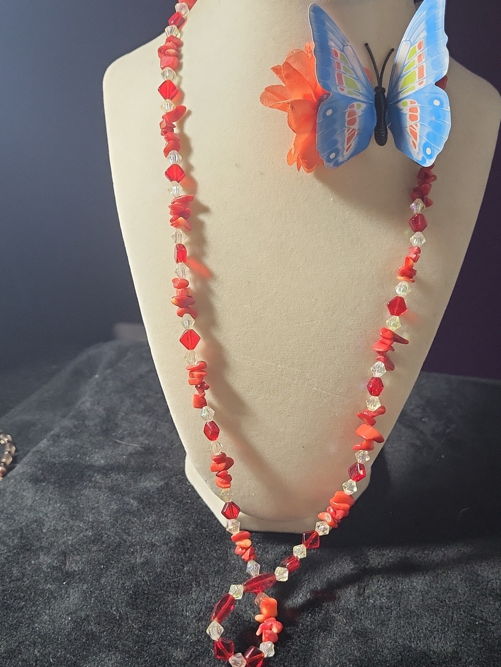 Plastic Beaded Long Necklace - Women's Jewelry